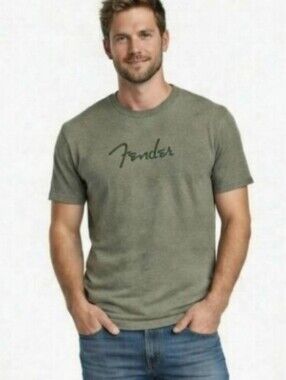 Fender Men's Heathered Olive Green T-shirt Size XXL